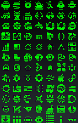 【免費個人化App】1-BIT GREEN Icon Theme-APP點子