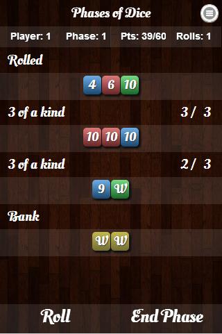 Phases Of Dice Premium Screen 3