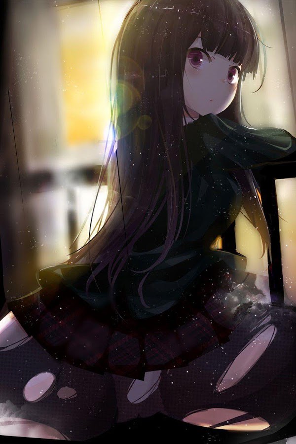 Image result for anime cute girl with brown hair