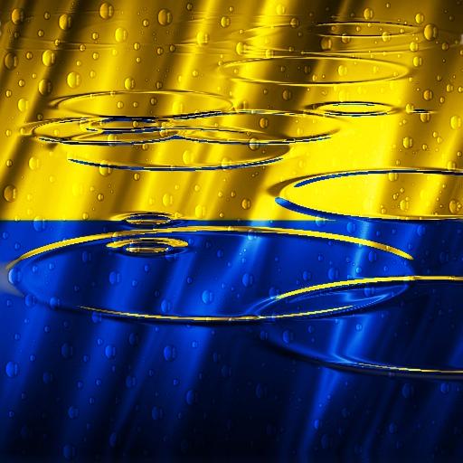 Ukraine Flag Raindrop 個人化 App LOGO-APP開箱王