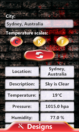 Scary Clock Weather Widget