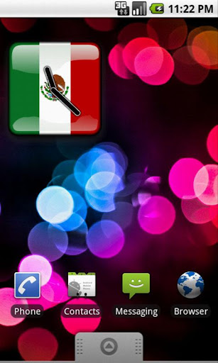 Mexico Flag Clock Widget