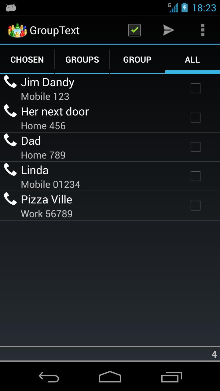 GroupText AdFree Screen 2