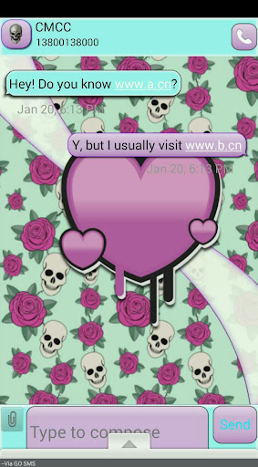 SkullValentine GO SMS THEME