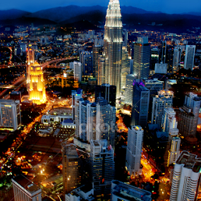 KL city nightscapes by Woo Yuen Foo - City,  Street & Park Vistas