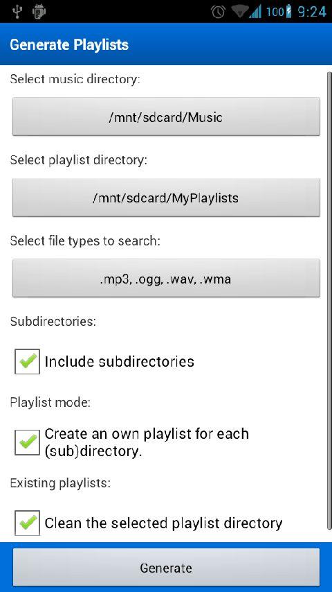 Android application My Playlist Maker PRO screenshort