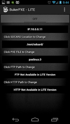 BukerPXE LITE-PXE Server :ROOT