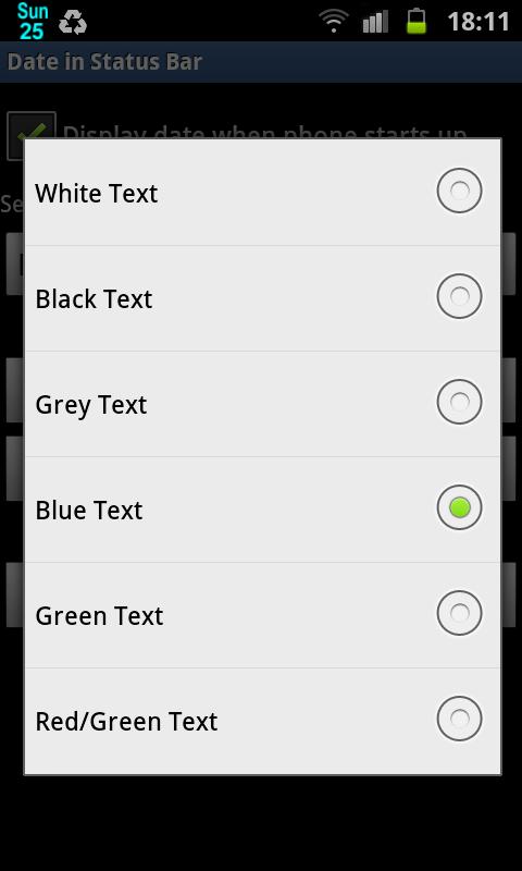 Date in Status Bar Pro Screen 3