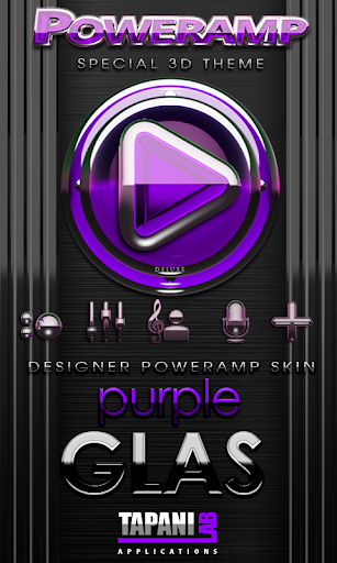 Poweramp skin Purple Glas luxe