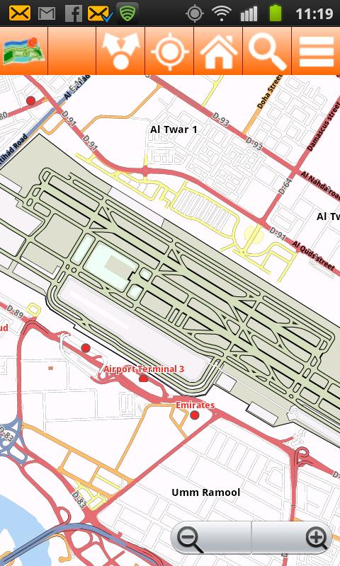 Android application Dubai Offline mappa Map screenshort