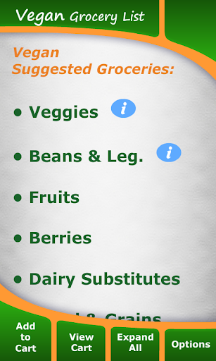 Vegan Grocery List