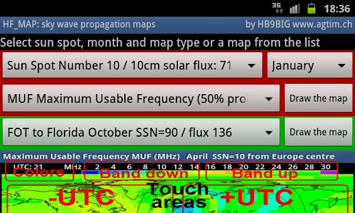 HF_MAP Sky Wave propagation screenshot