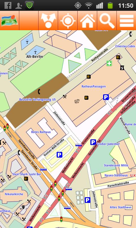 Berlin Offline mappa Map Screen 2