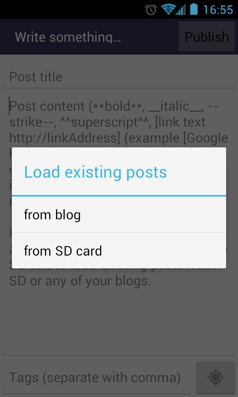 Bloggeroid for Blogger - screenshot