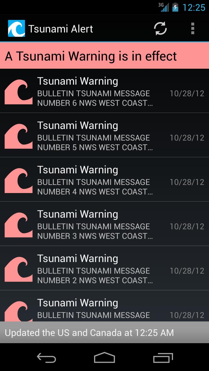Tsunami Alert Screen 3