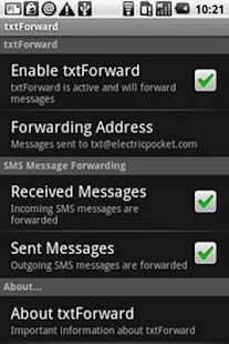 txtForward - SMS to Email