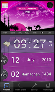 Android application Islamic Calendar (Hijri) Pro screenshot