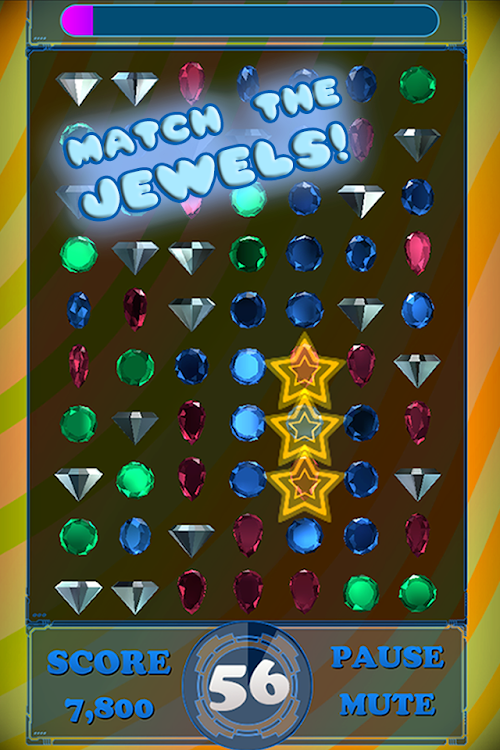 Android application Tap Crush Jewels screenshort