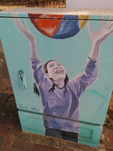 Street Art Girl with Ball