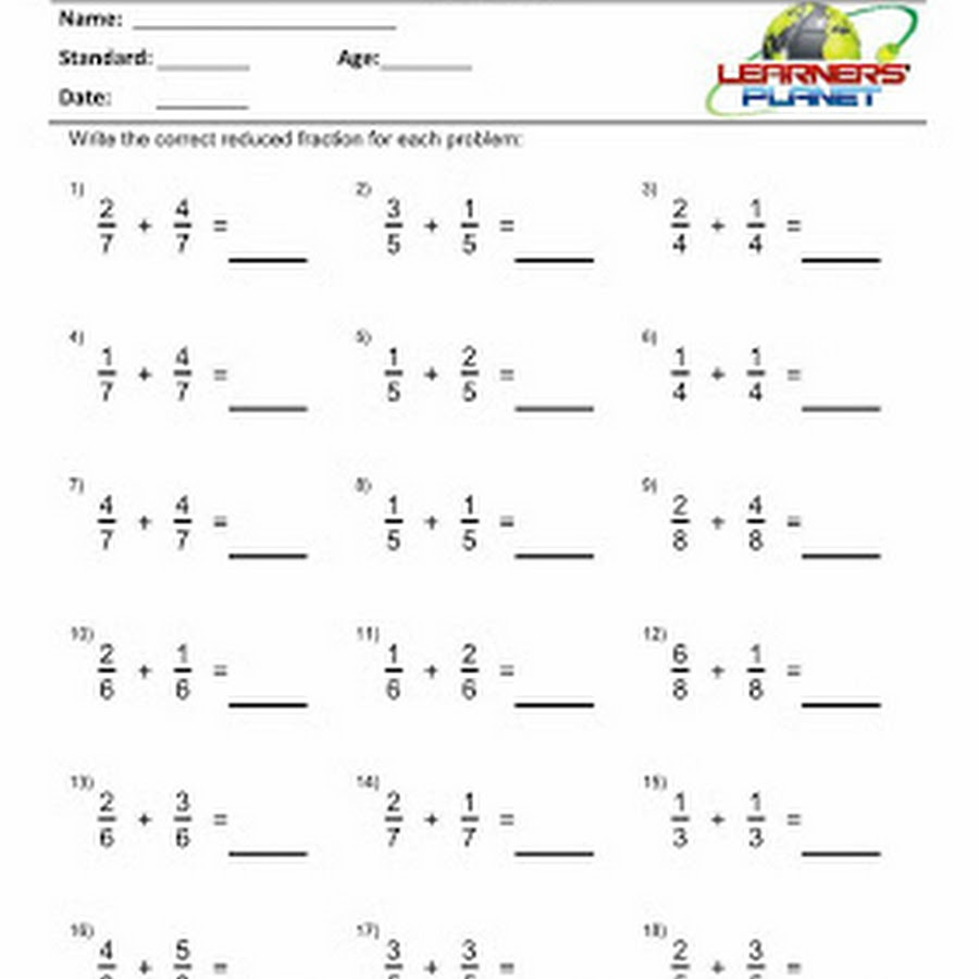 Math Worksheets Grade 7