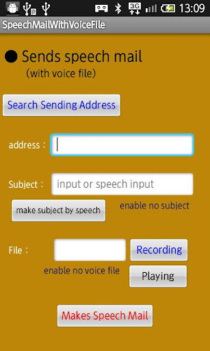 Speech mail with voice file.