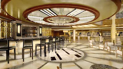 Belly up to Bellini's bar in the atrium of Royal Princess for a cocktail before or after dinner.