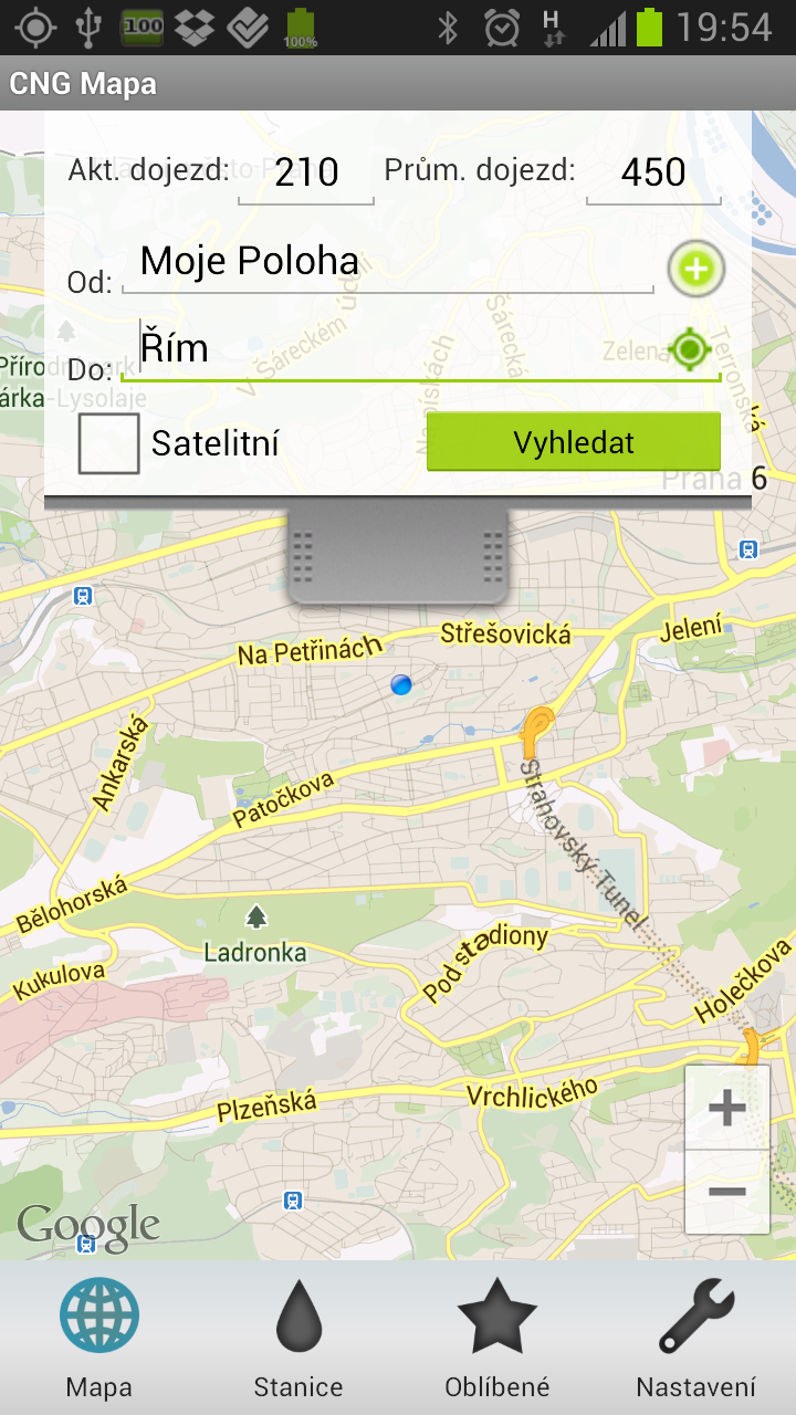 CNG Maps Screen 1