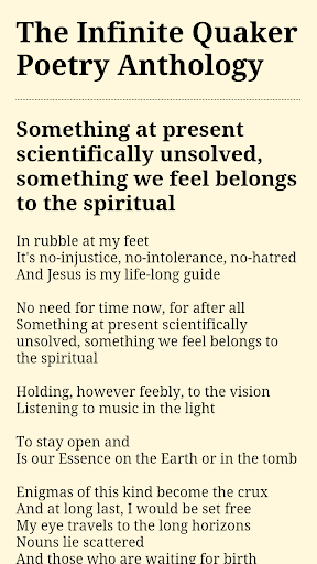 Infinite Quaker Poems