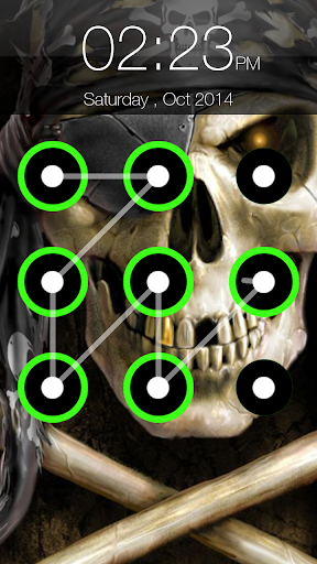 Skull Pattern Screen Lock