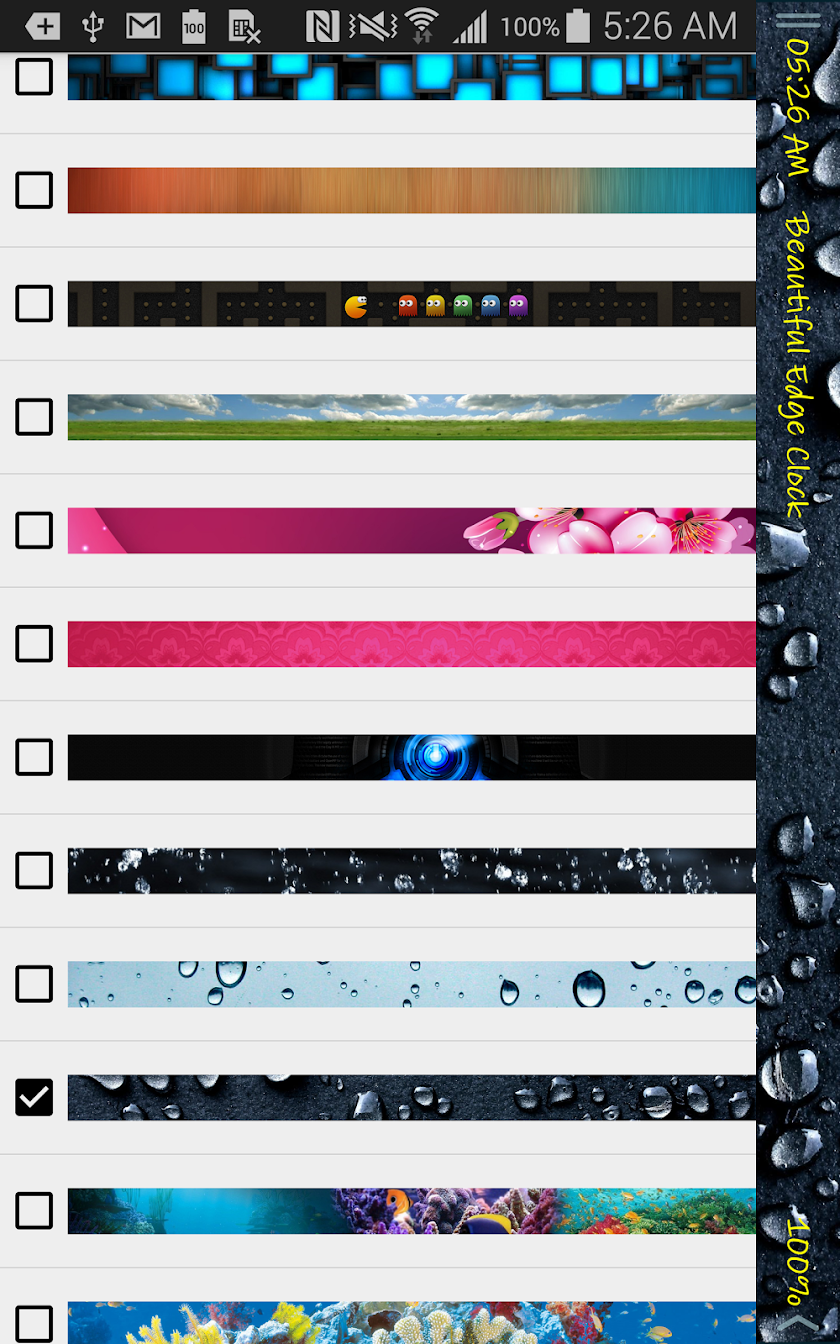 Beautiful Edge Clock Screen 2