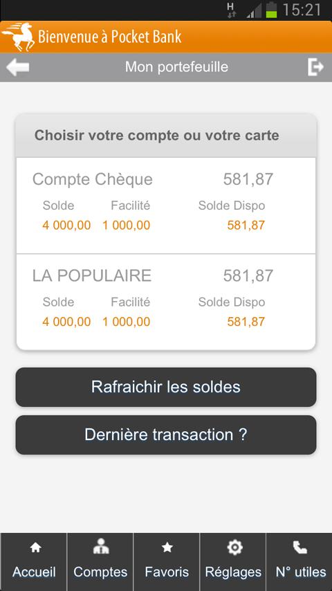 Pocket Bank Screen 2