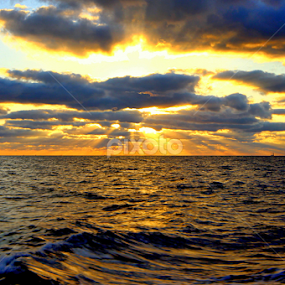 Sunrise in the Gulf of Mexico by Shane Adams - Landscapes Sunsets & Sunrises