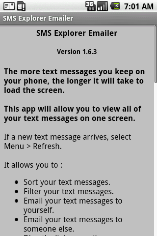 Text SMS Emailer Explorer