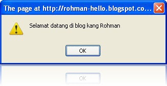 Pasang Skrip Alert Di Blog