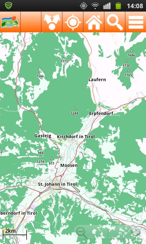 Kitzbuhel Offline mappa Map Screen 3