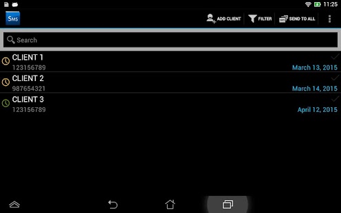 Clients SMS Reminder Lite Screenshots 0