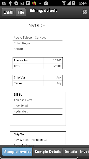 Billing Invoice