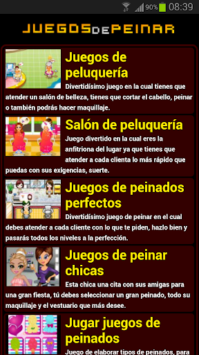 Juegos de peinar