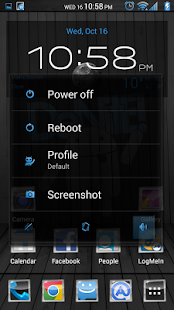 Black Wood Blue CM11 Theme - screenshot thumbnail