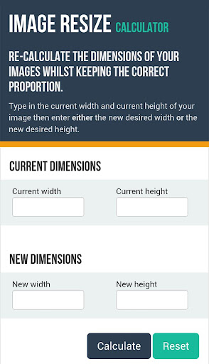 Image Resize Calculator
