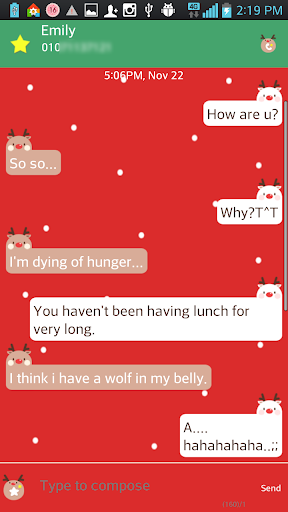 Red Rudolph go sms theme