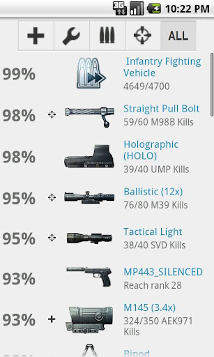 BattleField 3 Stats Premium Android app Screenshot 4