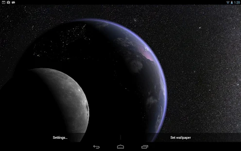 Earth & Moon in HD Gyro 3D PRO - screenshot thumbnail