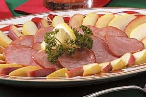 Canadian Bacon with Apples
