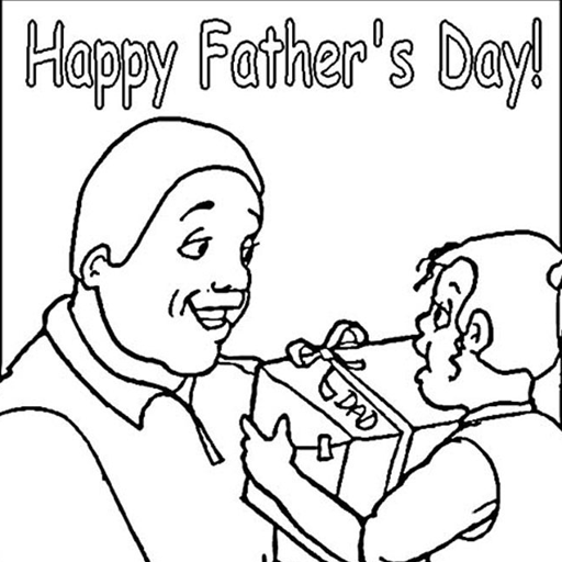 Father's Day Coloring fo Kids