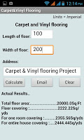 Carpet & Vinyl Flooring Calc APK Снимки экрана #2