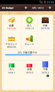 Androidアプリ Home Budget AD Free のスクリーンショット