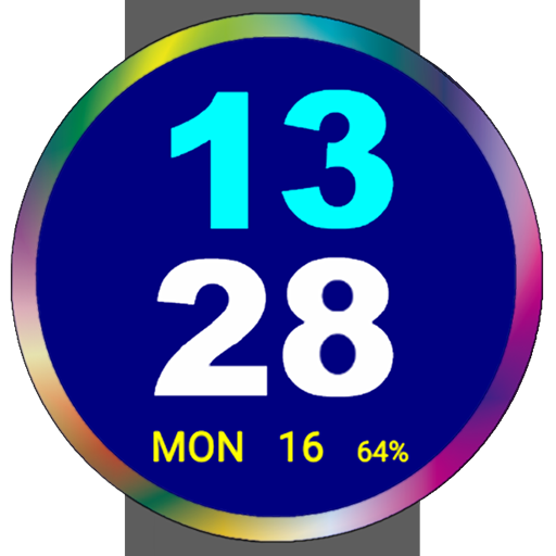 デカ文字デジタルウォッチフェイス Android Wear Center