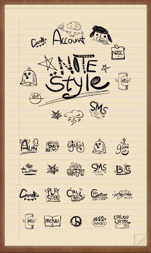 Notes style Icon theme