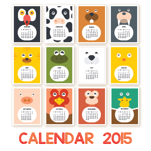 Cute Calendar 2015